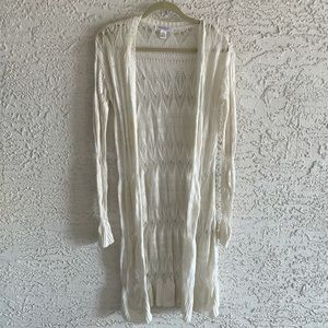 Motherhood Maternity White Knit Cardigan